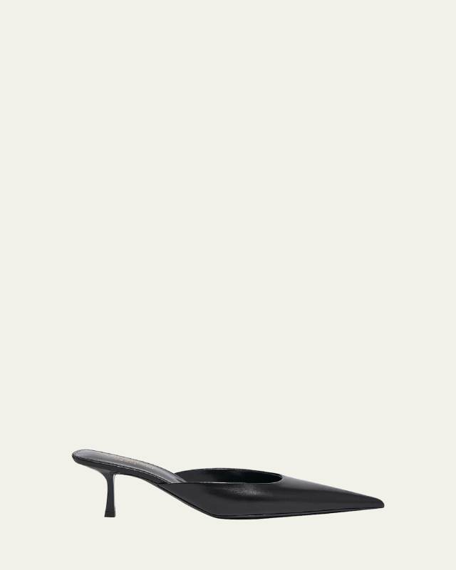 Barbara Leather Mule Pumps